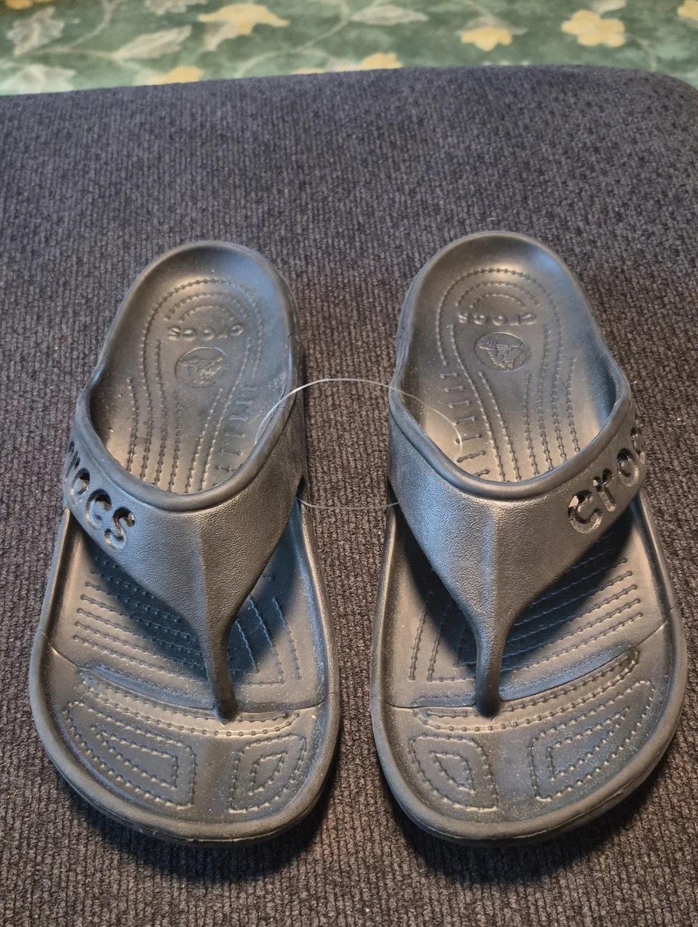 CROCS Kids Black Thong Flip Sandals